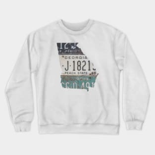 Vintage Georgia License Plates Crewneck Sweatshirt